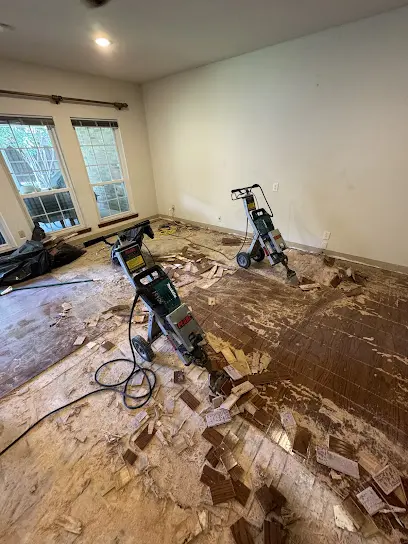 Slab and cabinet drying after a water loss in Bedford, TX